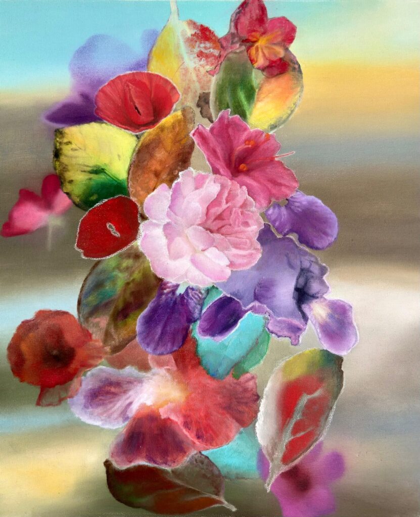oil and pastel on canvas
cm 45x56 